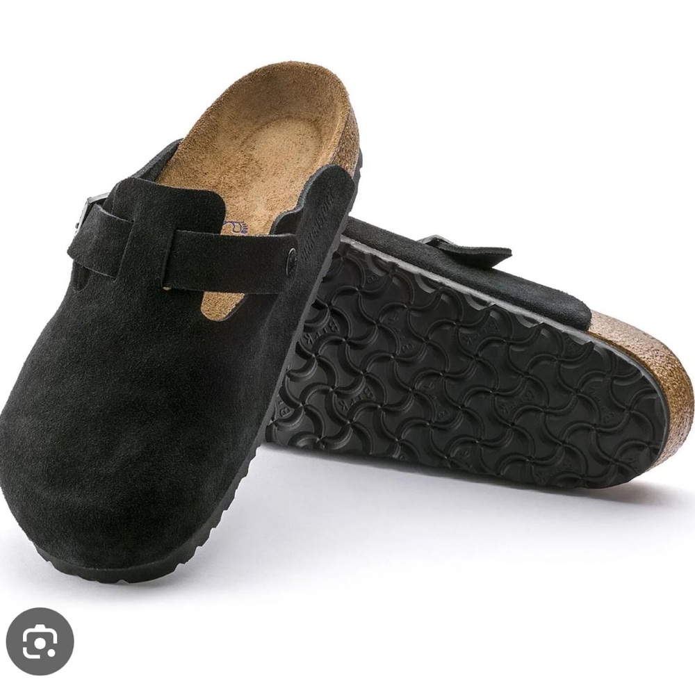 Black Birkenstock Suede Clogs